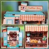 Café Bus | DIY Mini Book Nook