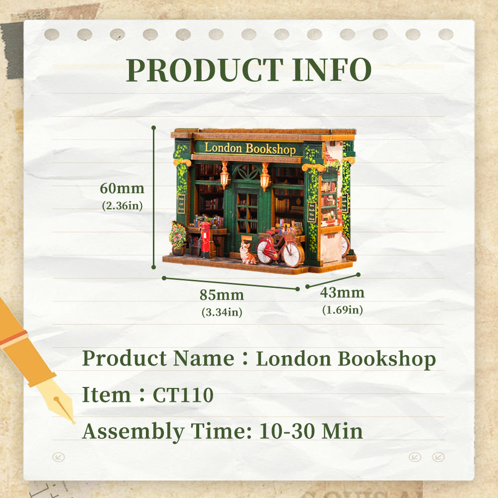NEW! | London Bookshop | DIY Mini Book Nook